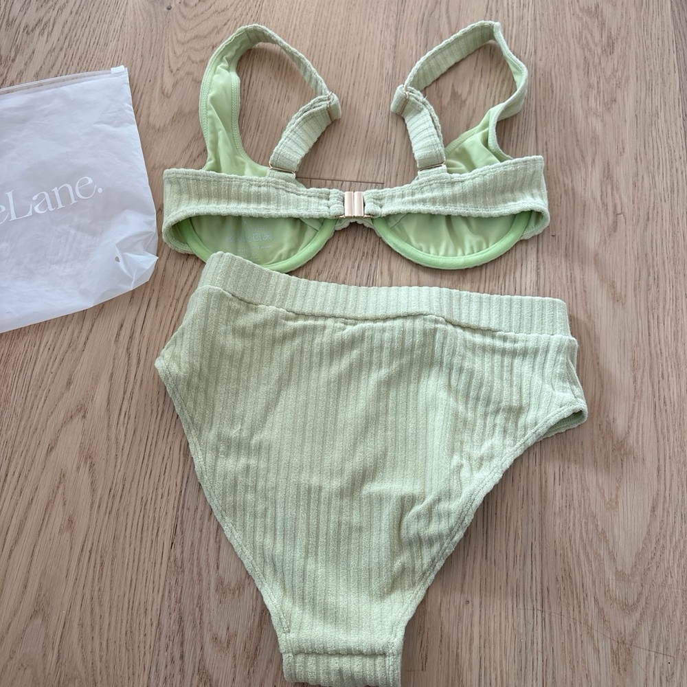 Women's Ribbed Intimates Set - Light Green - Picture 3 of 4